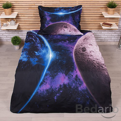 3D povlečení 140x200+70x90 Planety
