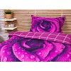 3D povlečení 140x200+70x90 Orosená růže