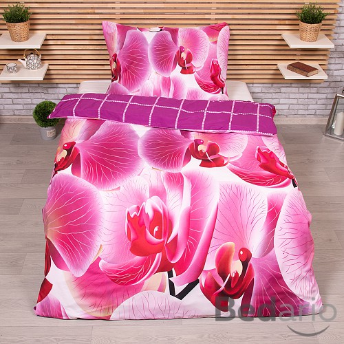 3D povlečení 140x200+70x90 Orchidej