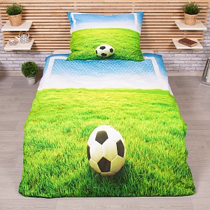 3D povlečení 140x200+70x90 Fotbal