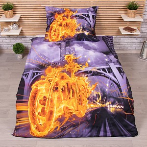 3D povlečení 140x200+70x90 Ghost Rider
