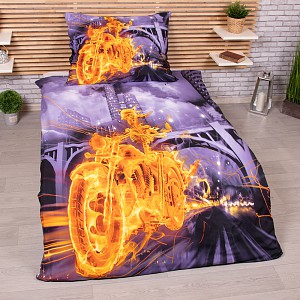 3D povlečení 140x200+70x90 Ghost Rider