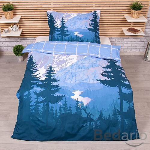 3D povlečení 140x200+70x90 Hora