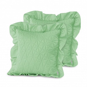 Povlak na polštářek TILIA 45x45 prošívaný s límcem 1 ks - Mentolový