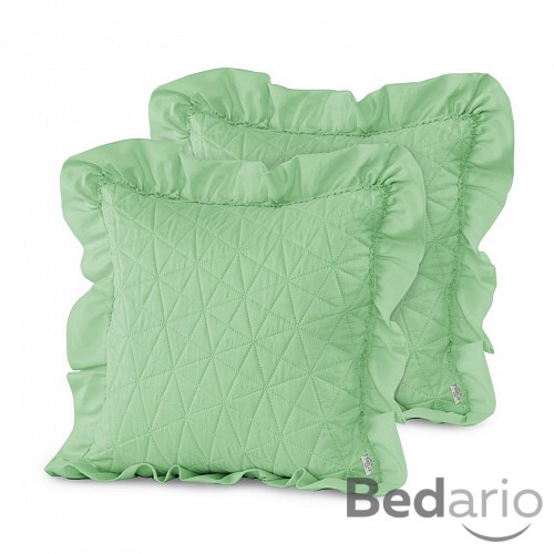 Povlak na polštářek TILIA 45x45 prošívaný s límcem 1 ks - Mentolový