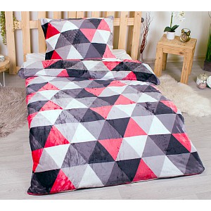 Mikroplyšové povlečení Premium 140x200+70x90 Tria