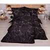 Sedmidílná sada hebkého povlečení 140x200+70x90 Černý mramor