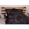 Sedmidílná sada hebkého povlečení 140x200+70x90 Černý mramor