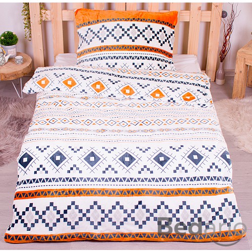 Mikroplyšové povlečení Premium 140x200+70x90 White digi