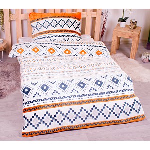 Mikroplyšové povlečení Premium 140x200+70x90 White digi