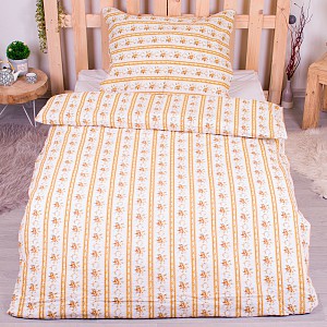 Bavlněné povlečení 140x200+70x90 Retro béžové