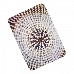 3D Podlahová předložka 50x70 Proutěná spirála