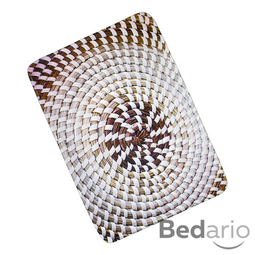 3D Podlahová předložka 50x70 Proutěná spirála