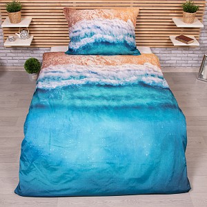 3D povlečení 140x200+70x90 Paradise beach