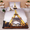Třídílná sada hebkého povlečení 140x200+70x90+40x50 Eiffel Tower
