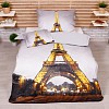 Třídílná sada hebkého povlečení 140x200+70x90+40x50 Eiffel Tower