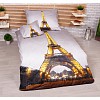 Třídílná sada hebkého povlečení 140x200+70x90+40x50 Eiffel Tower