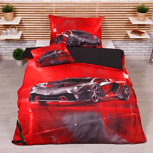 Třídílná sada hebkého povlečení 140x200+70x90+40x50 Ferrari