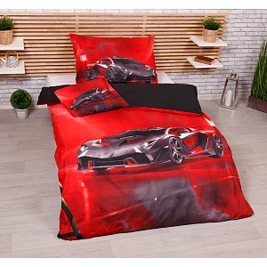 Třídílná sada hebkého povlečení 140x200+70x90+40x50 Ferrari