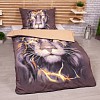 3D povlečení 140x200+70x90 Thunder lion