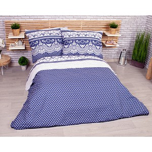 Francouzské povlečení 220x200+2x70x90 Canzone blue