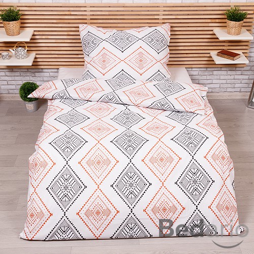 Bavlněné povlečení 140x200+70x90 Kosočtverce