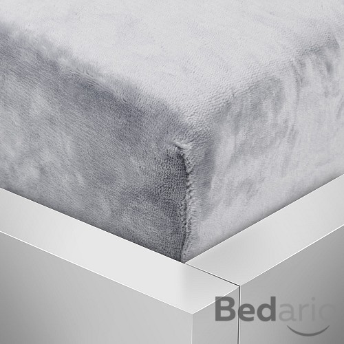 Mikroplyšové prostěradlo 180x200 Elegance - Světle šedá