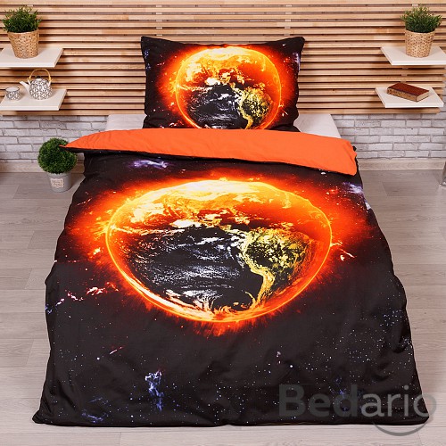 3D povlečení 140x200+70x90 Planeta