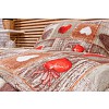 Bavlněné povlečení 140x200+70x90 Romantika červená