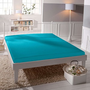 Jersey prostěradlo 90x200 Premium - Azurová