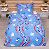 Bavlněné povlečení 140x200+70x90 Modré kuličky