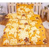FLANELOVÉ POVLEČENÍ TOP ECONOMY 140x200+70x90 Žluté květy