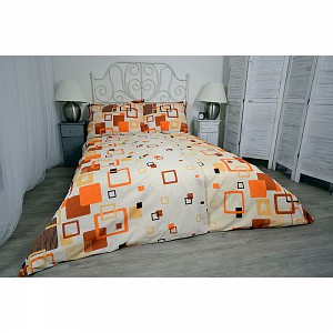 Krepové povlečení TOP - Oranžové Digi