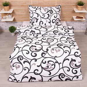 Bavlněné povlečení 140x200+70x90 Bílý orient