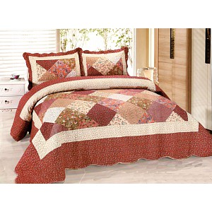 Přehoz na postel s povlaky na polštářky 230x250 + 2x50x70 Provence