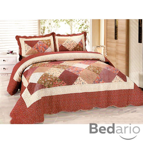 Přehoz na postel s povlaky na polštářky 230x250 + 2x50x70 Provence