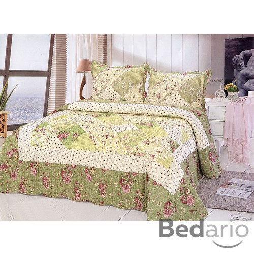 Přehoz na postel s povlaky na polštářky 230x250 + 2x50x70 Dijon