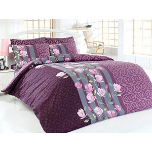 Bavlněné povlečení CARMINE fialová 140x200+70x90