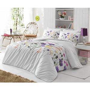 Bavlněné povlečení JOB fialový 140x200+70x90