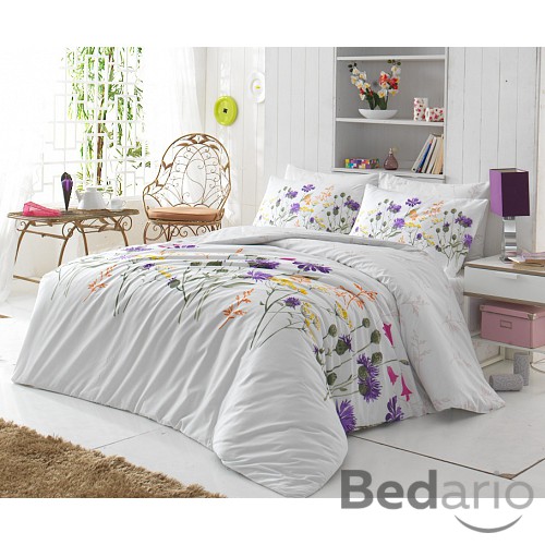 Bavlněné povlečení JOB fialový 140x200+70x90