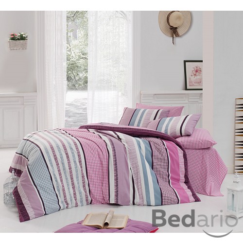 Bavlněné povlečení VANESSA lila 140x200+70x90