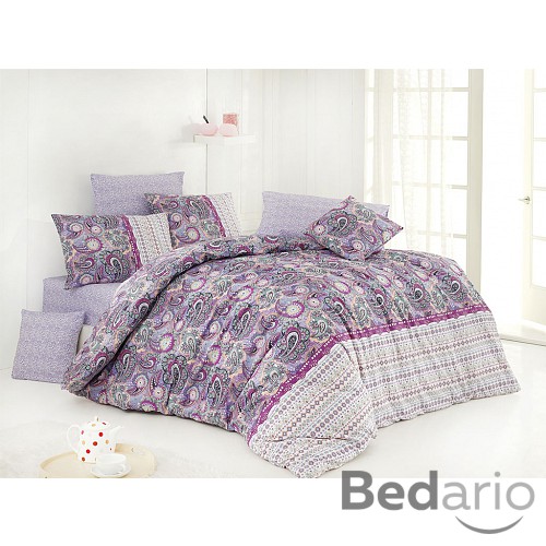 Bavlněné povlečení VIOLET LILA 140x200+70x90