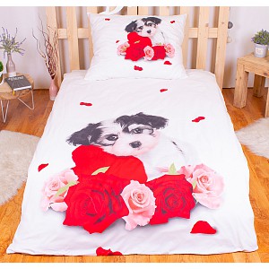 3D povlečení 140x200+70x90 Štěňátko