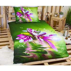 3D povlečení 140x200+70x90 Květ