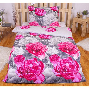 Bavlněné povlečení PIVOŇKY 220x200+2x70x90