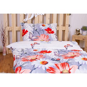 Popelínové povlečení SUMMER 3D 220x200+2x70x90