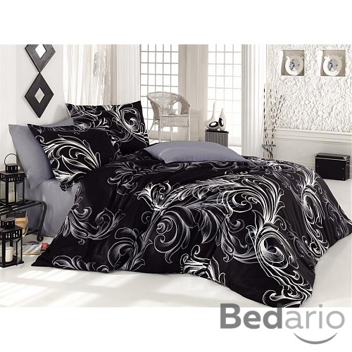 Saténové povlečení ATLANTIS šedý 220x200+2x70x90