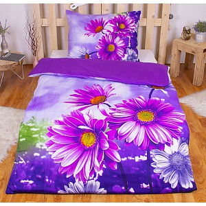 3D povlečení 140x200+70x90 Kopretiny