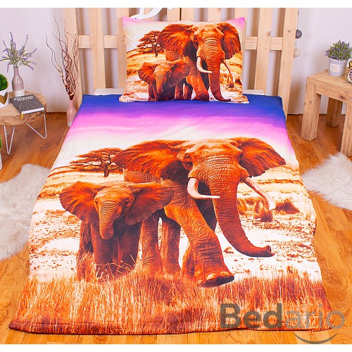 3D povlečení 140x200+70x90 Slon