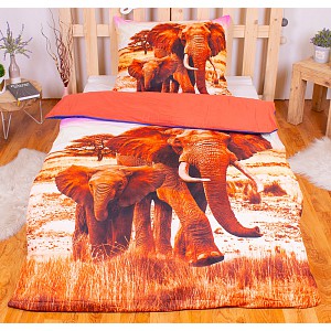 3D povlečení 140x200+70x90 Slon